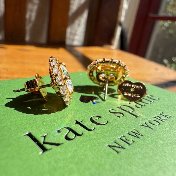 NWT Kate Spade Victoria Earring Studs Clear Cubic Zirconia - Picture 4 of 10